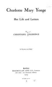 Cover of: Charlotte Mary Yonge: her life and letters