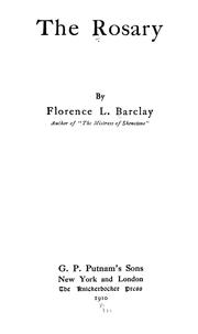 Cover of: The rosary by Barclay, Florence L.