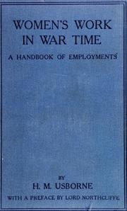 Cover of: Women's work in war time: a handbook of employments