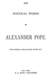 The poetical works of Alexander Pope, esq