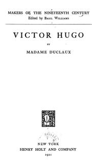 Cover of: Victor Hugo