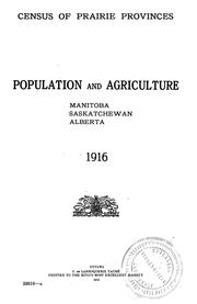 Cover of: Census of prairie provinces