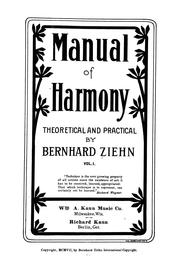 Cover of: Manual of harmony: theoretical and practical