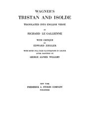 Cover of: Tristan and Isolde