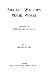 Cover of: Richard Wagner's prose works by Richard Wagner