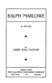 Cover of: Ralph Marlowe: a novel