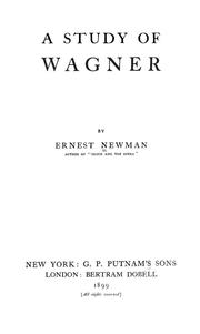 Cover of: A study of Wagner