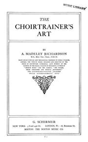 Cover of: The choirtrainer's art
