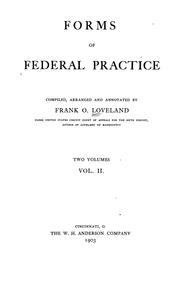 Cover of: Forms of federal practice