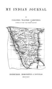 Cover of: My Indian journal by Walter Campbell
