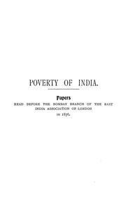 Cover of: Poverty and un-British rule in India