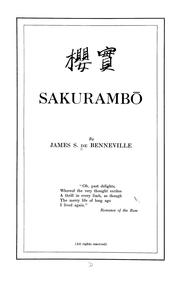 Cover of: Sakurambō