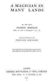 Cover of: A magician in many lands by Charles Bertram