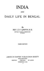 Cover of: India and daily life in Bengal