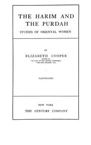 The harim and the purdah by Elizabeth Cooper