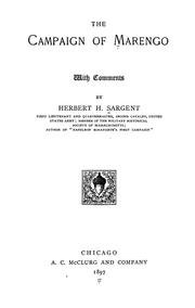 Cover of: The campaign of Marengo: with comments