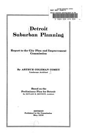 Cover of: Detroit suburban planning.: Report to the City Plan and Improvement Commission.