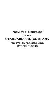 Cover of: Statement of the Commissioner of Corporations in Answer to the Allegations of the Standard Oil ...