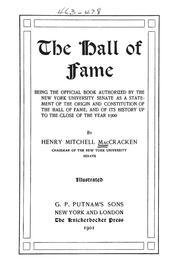 The Hall of Fame by Henry Mitchell MacCracken