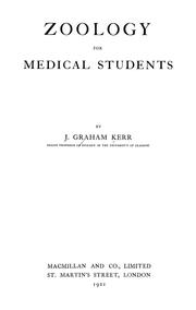 Cover of: Zoology for medical students by John Graham Kerr