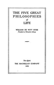 Cover of: five great philosophies of life