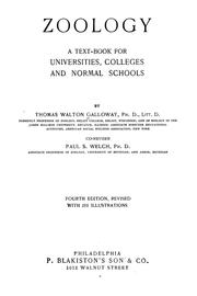 Cover of: Zoology by Thomas Walton Galloway