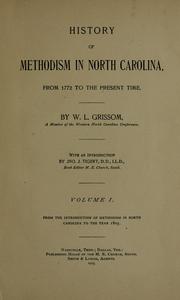 History of Methodism in North Carolina by W. L. Grissom