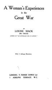 Cover of: A woman's experiences in the great war