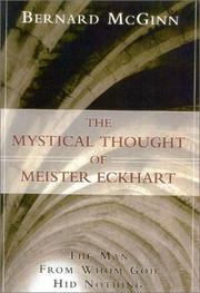 Cover of: The Mystical Thought of Meister Eckhart by Bernard McGinn