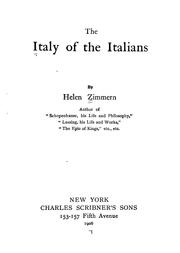 Cover of: The Italy of the Italians