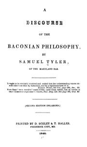 Cover of: A discourse of the Baconian philosophy