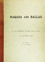 Naqada and Ballas by W. M. Flinders Petrie