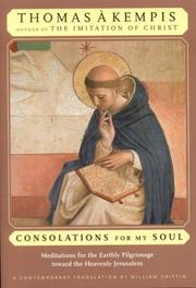 Cover of: Consolation for My Soul: Thomas A'Kempis