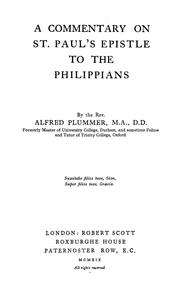 Cover of: A commentary on St. Paul's Epistle to the Philippians.
