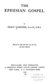 Cover of: The Ephesian Gospel by Percy Gardner