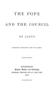 Cover of: The Pope and the Council