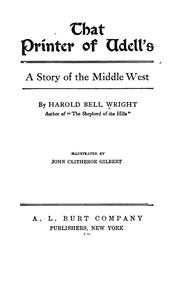 Cover of: That printer of Udell's: a story of the Middle West