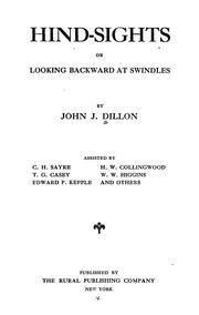 Cover of: Hind-sights: or, Looking backward at swindles