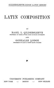 Cover of: Latin composition