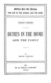 Cover of: Duties in the home and the family