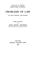 Cover of: Problems of law, its past, present, and future