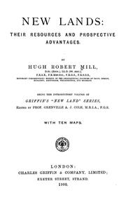Cover of: New lands by Hugh Robert Mill