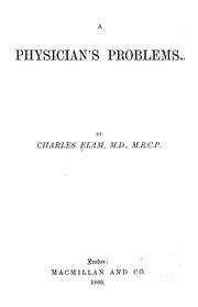 Cover of: A physician's problems.