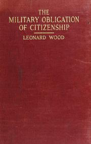 Cover of: The military obligation of citizenship
