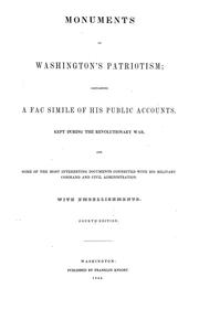 Cover of: Monuments of Washington's patriotism by George Washington