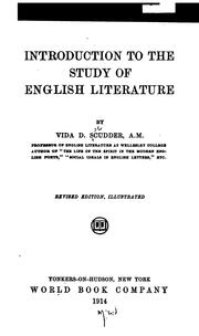 Cover of: Introduction to the study of English literature