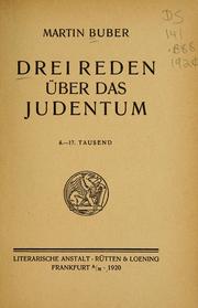 Cover of: Drei Reden über das Judentum.
