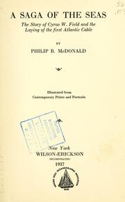 Cover of: A saga of the seas by Philip Bayaud McDonald
