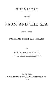 Cover of: Chemistry of the farm and the sea. | Nichols, James R.