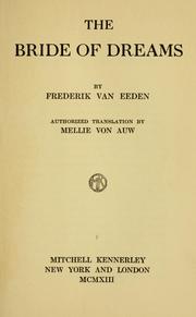 Cover of: The bride of dreams by Frederik van Eeden